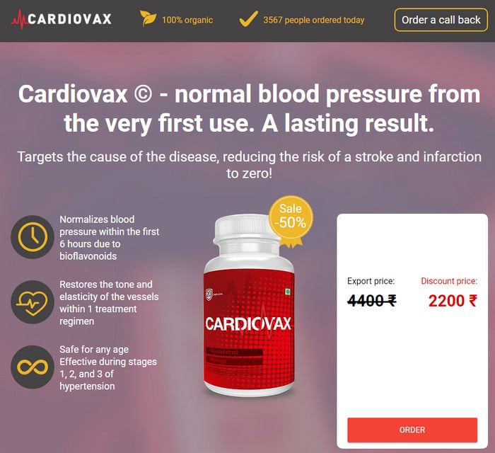 Cardiovax India price, reviews, official website - natural..